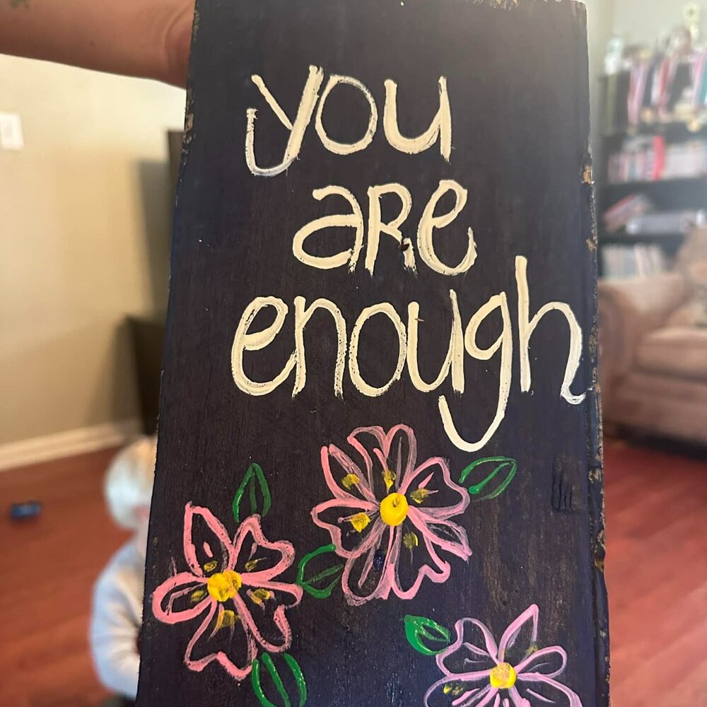 6x12 You are Enough Acrylic Handmade Painting
